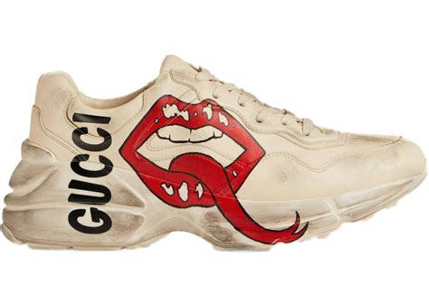 gucci rhyton mouth sneakers